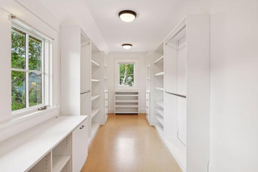 Primary Walk-In Closet with Built-In Closet System
