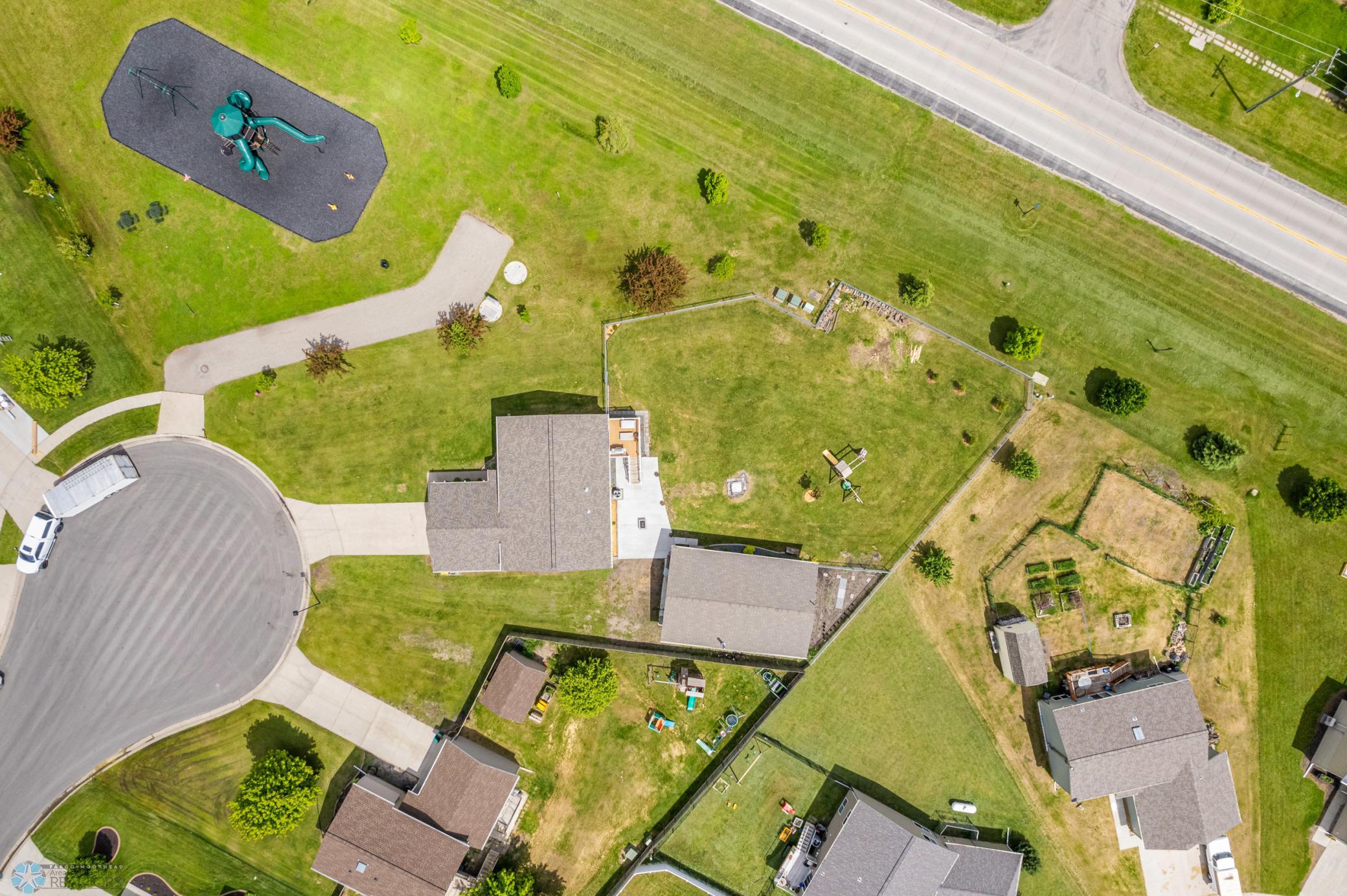 Aerial View of full-fenced yard