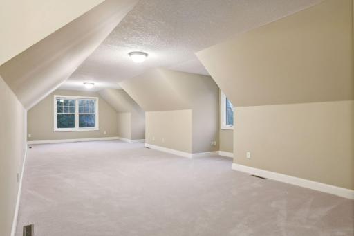 Expansive and bright upper level bonus room