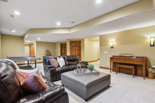 Large open lower level with storage in mechanical room as well as large separate storage room.