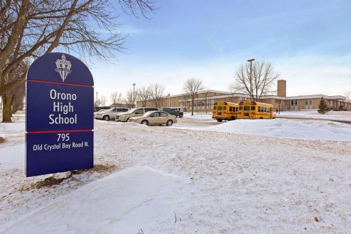 Orono Schools campus located just blocks away. Kids can ride walk or ride their bikes to school