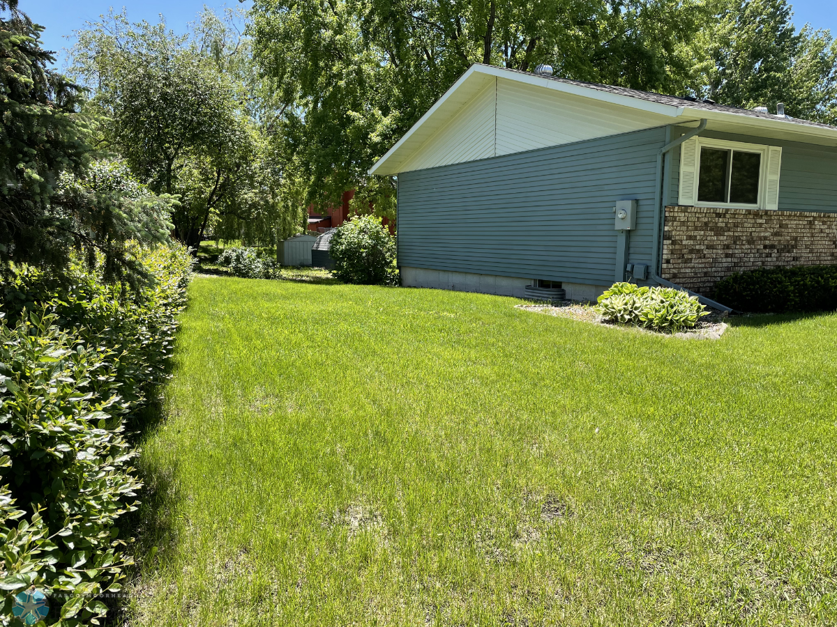 Backyard view to side yard