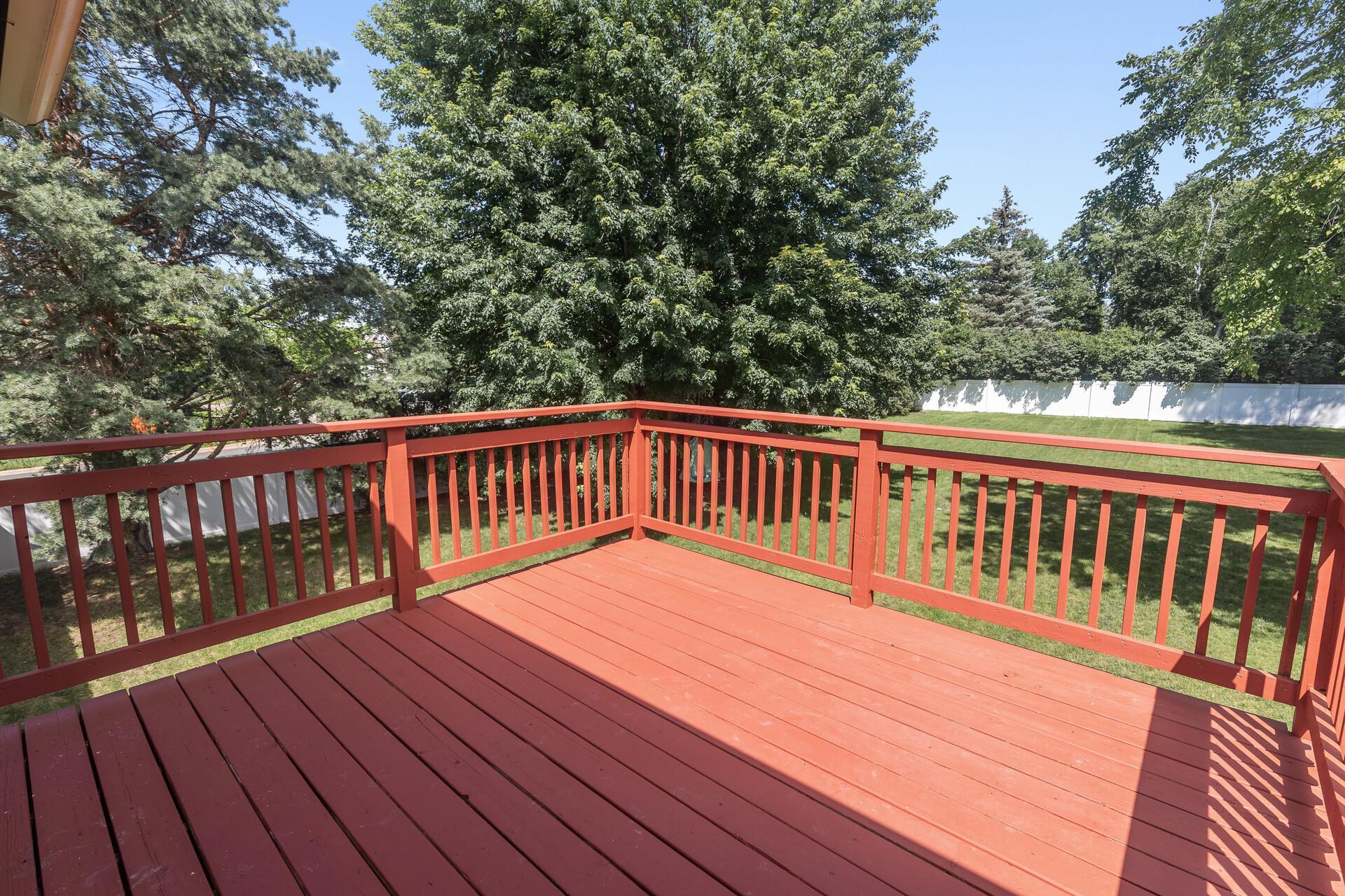 Deck off of dining area