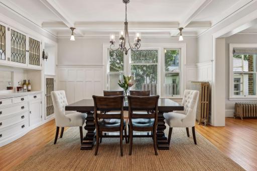 An abundance of light from the large windows throughout the main level.