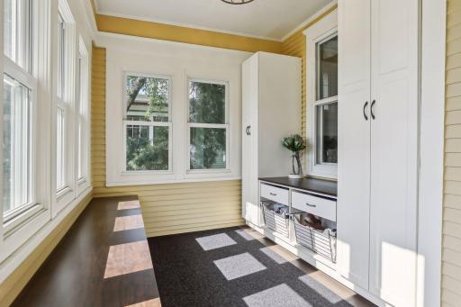 Another view of the mudroom and added storage.