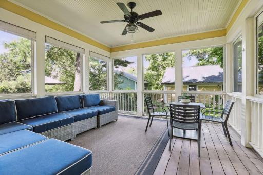 Rare find with this back screen porch / sun room that is the perfect bug-free way to enjoy Summer or entertain!