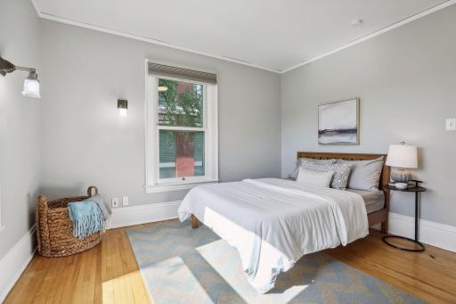 One of four bedrooms on the second story.