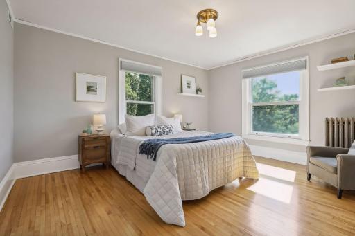 One of four bedrooms located on the second story! All with beautiful hardwood floors.