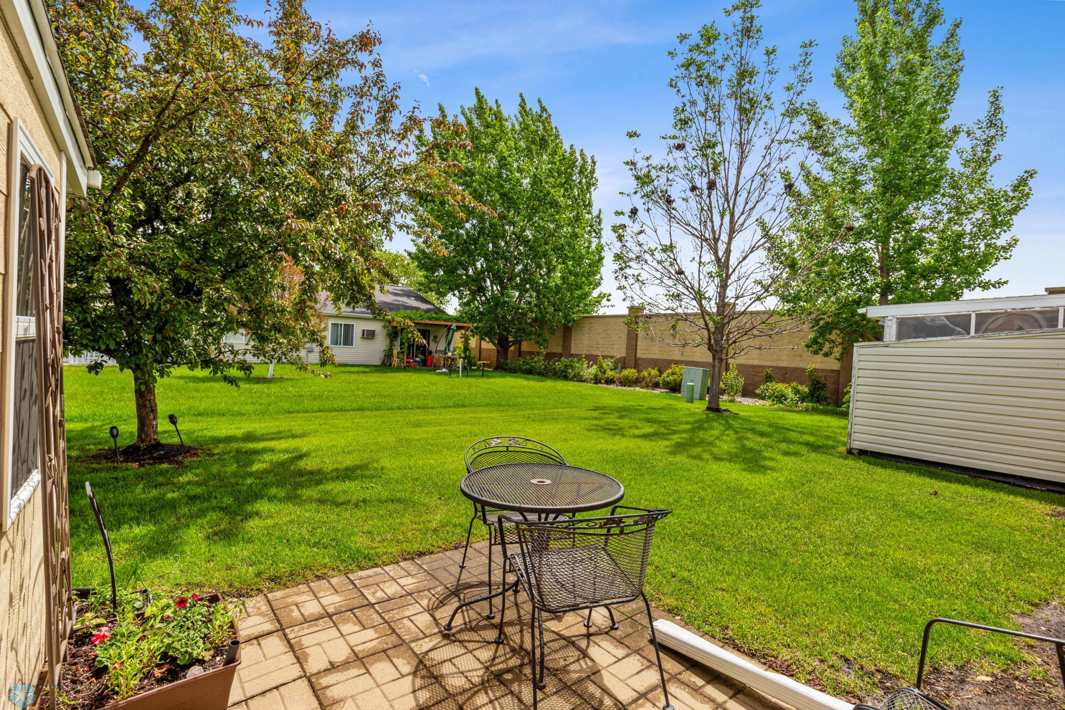 patio and yard