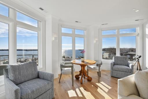 Long views of Lake Minnetonka are captivating! The south and southwest exposure is a unique feature to this condo- It allows for the ultimate in sunlight.