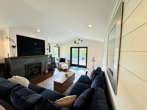 Gas fireplace in the second wing living room - your guests will feel right at home