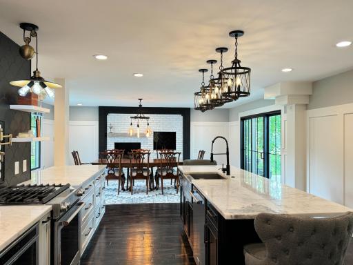 Open-concept kitchen and dining area with plenty of natural light