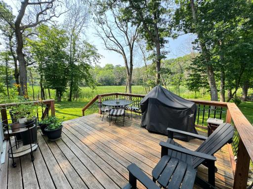 Deck number one located off the main floor kitchen