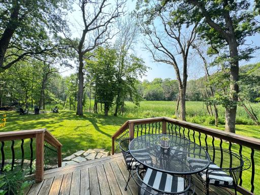View of the backyard from the main-level deck