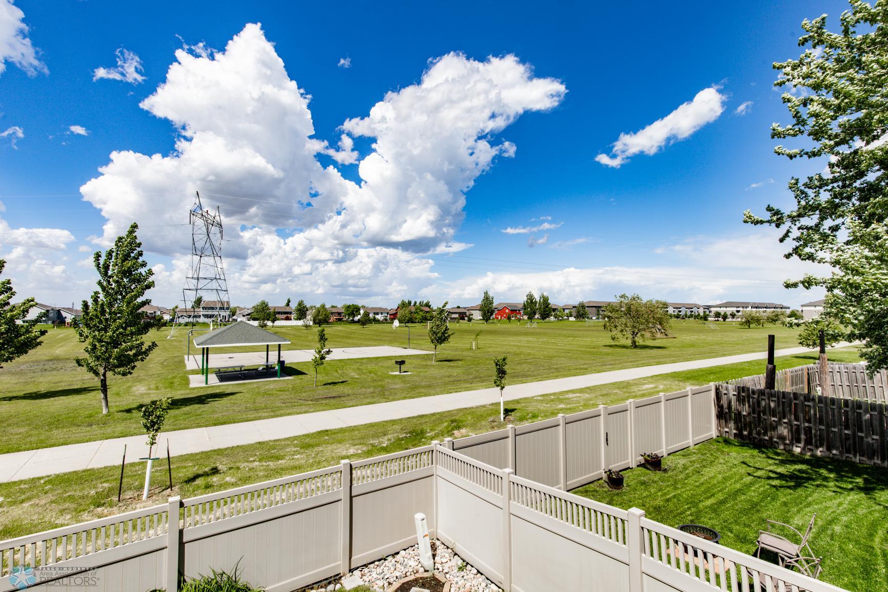 View of walking path + park