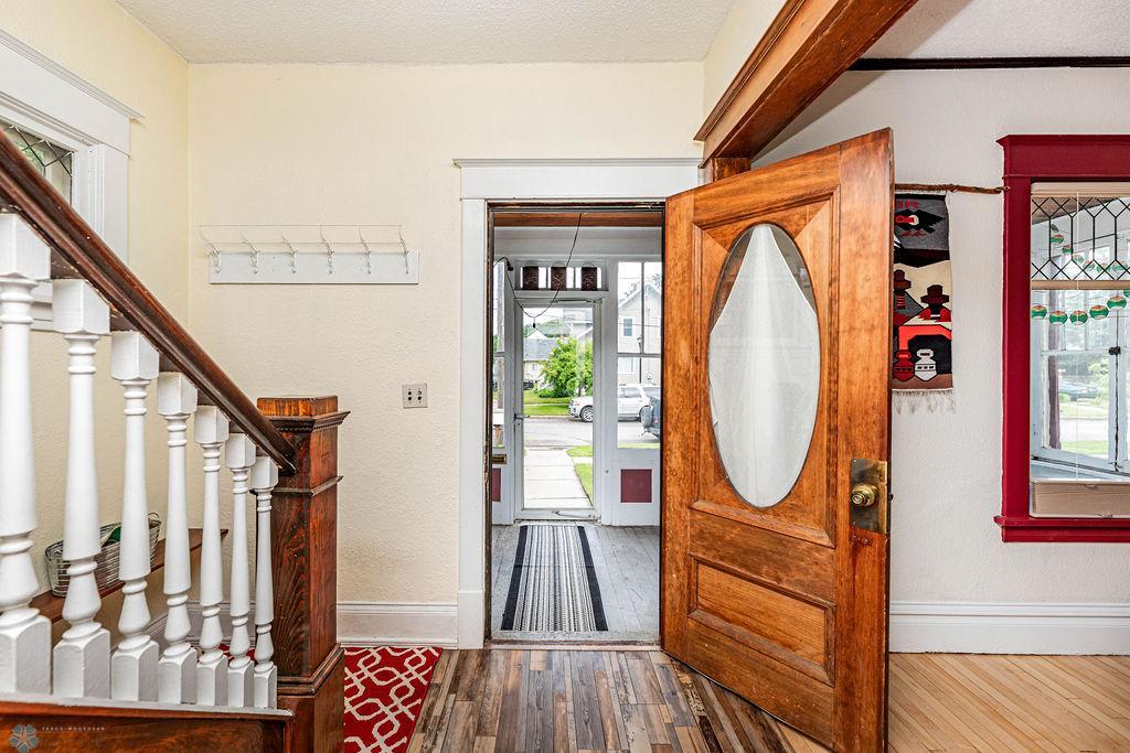 Front entry & restored front door!