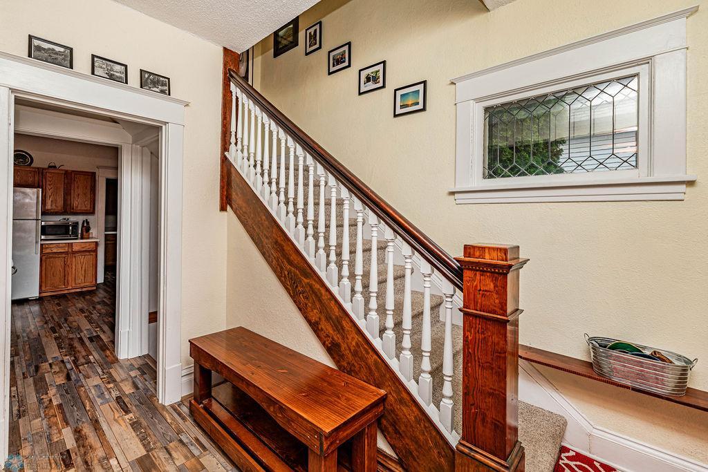 Staircase w/ restored wood