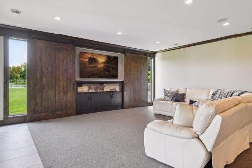 Stunning lower level family and media room.