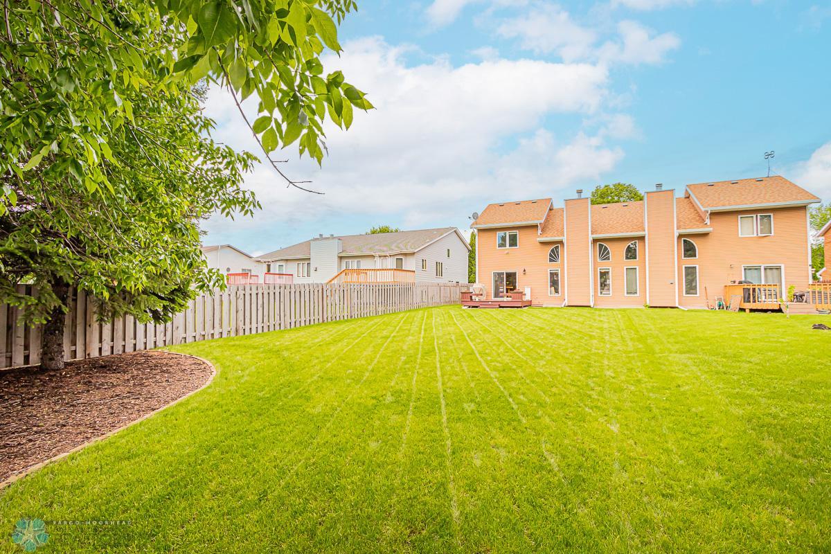 Backyard facing house