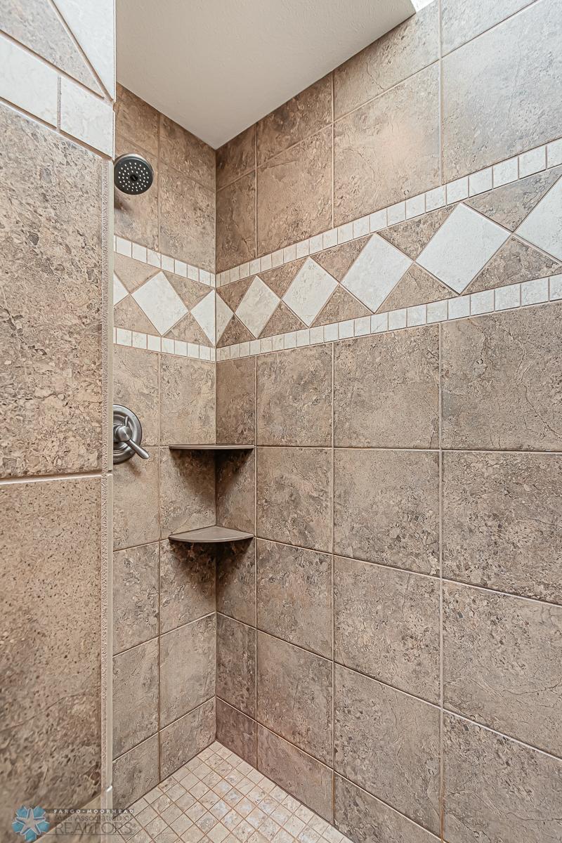 Tiled walk in shower