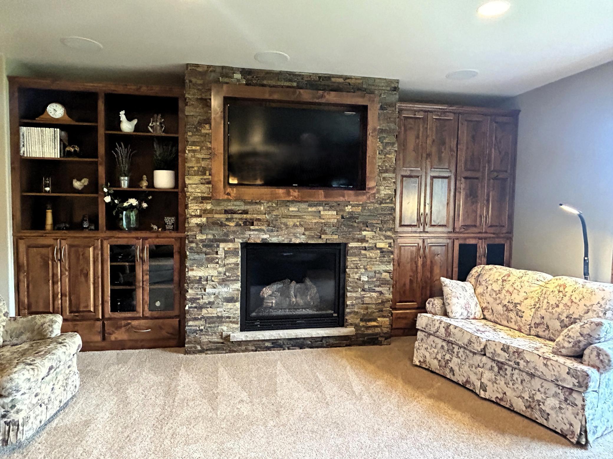 Gas Fireplace - Elegant Wendt Cabinetry.JPG