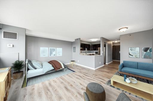 Turn-key Studio Condo with several upgrades in fabulous well-maintained HOA in The Pointe of St. Paul. *This photo has been virtually staged.