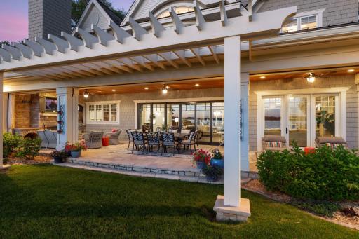 Outdoor room in the evening