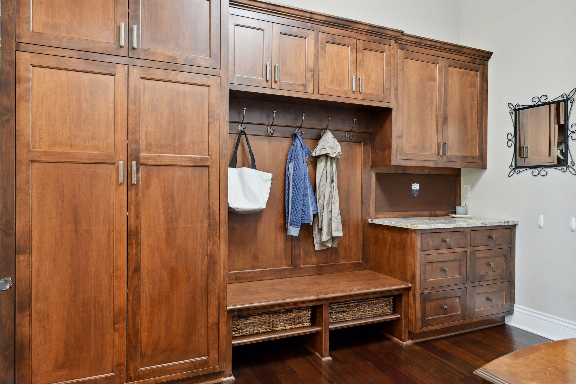 Drop zone with beautiful cabinetry