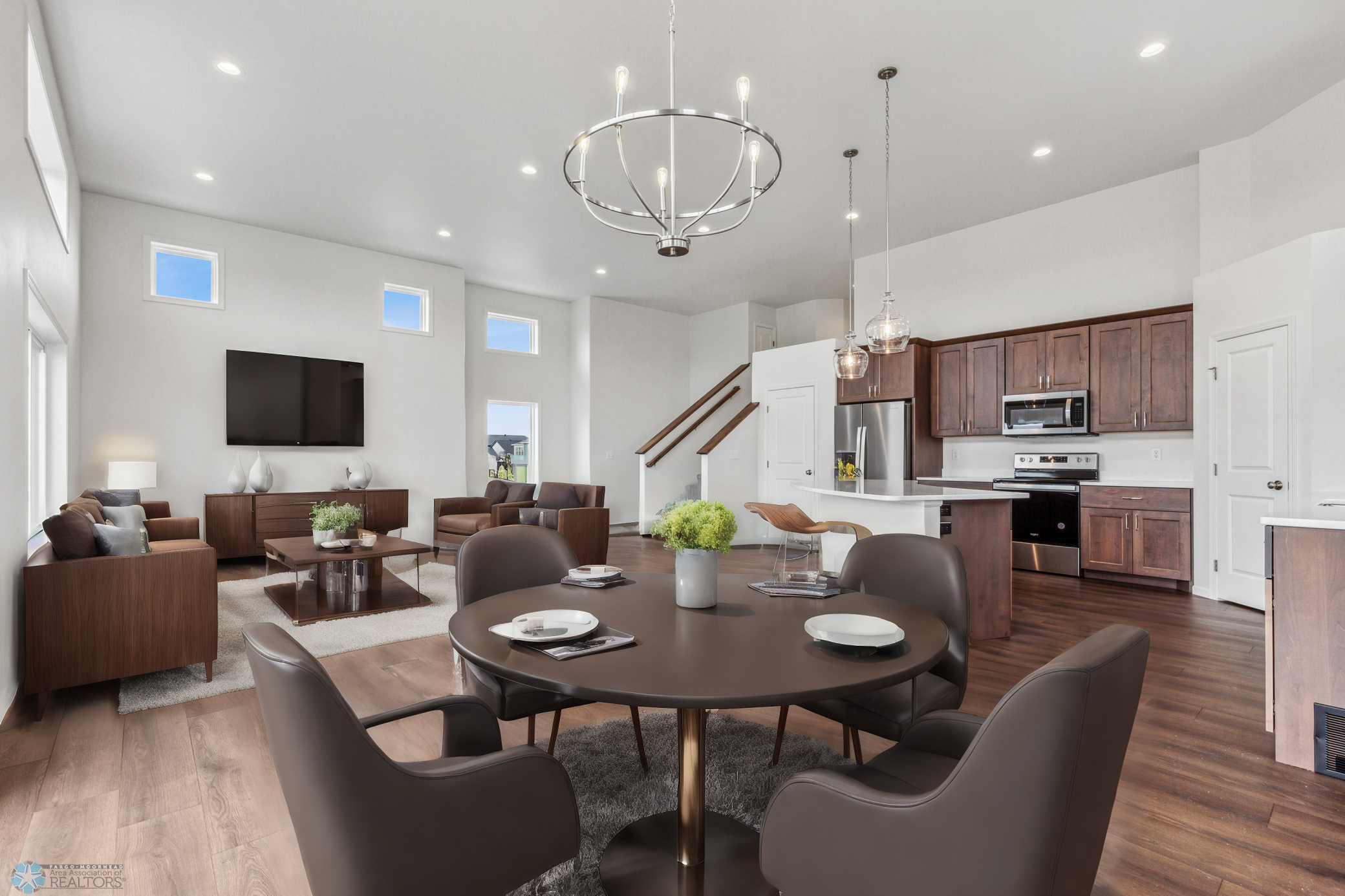 Virtually Staged Open Floor Plan