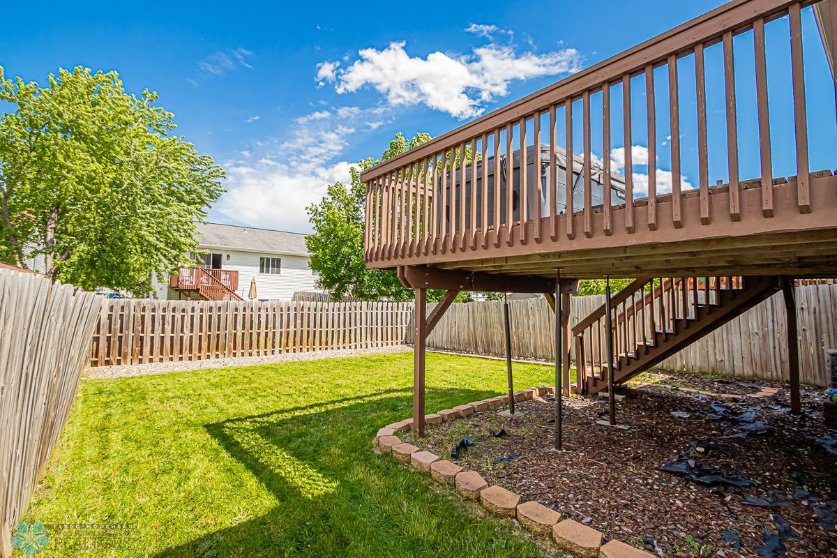 Fenced in backyard