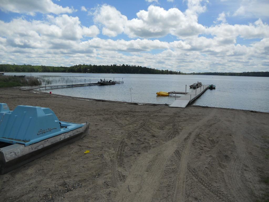 Shared Beautiful Sand Beach on Webb Lake