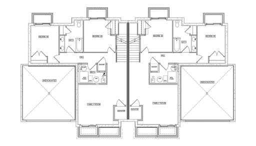 East Building Unit 1 (left) - Lower Level.