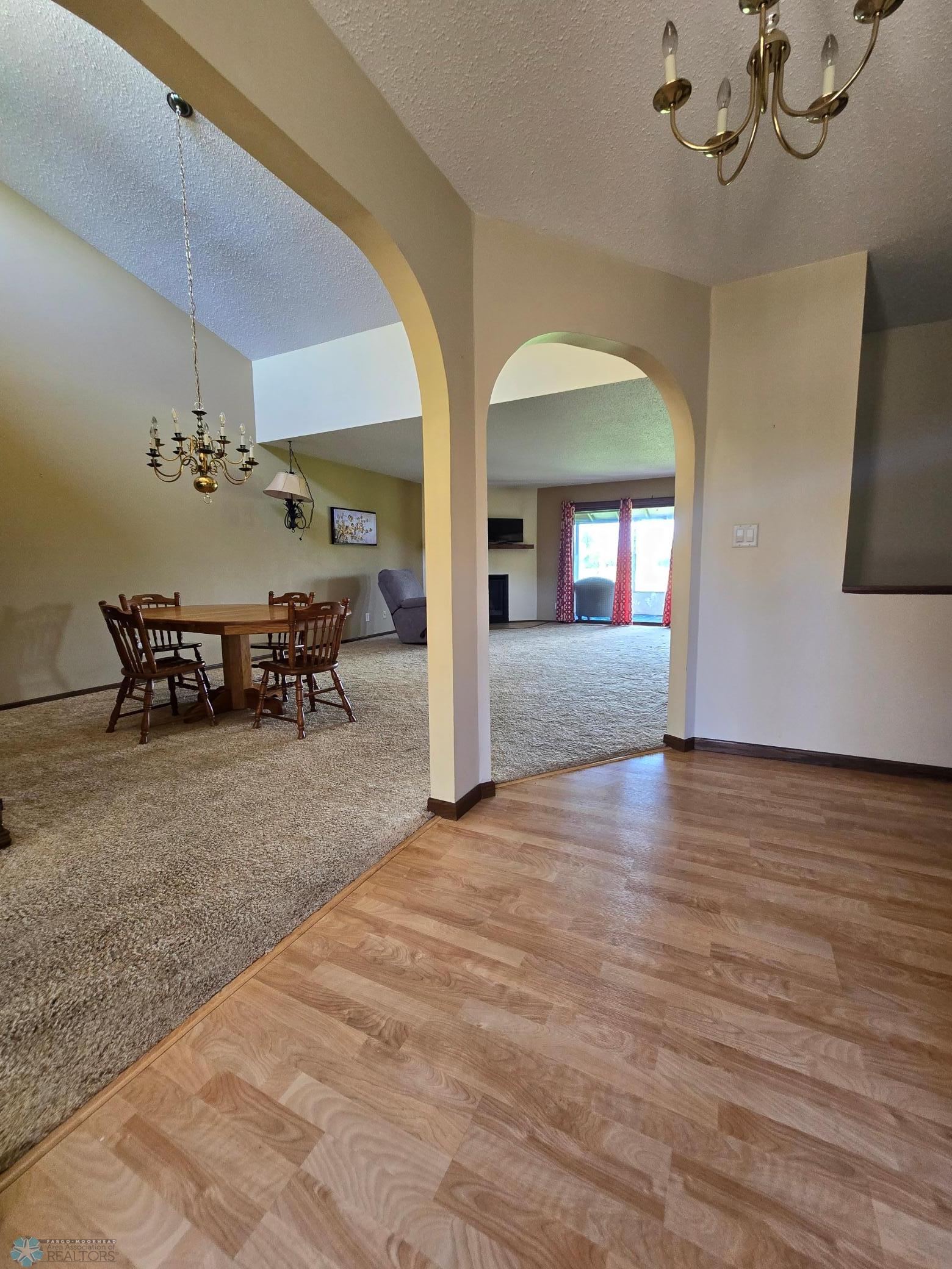 Entry looking into living/dining
