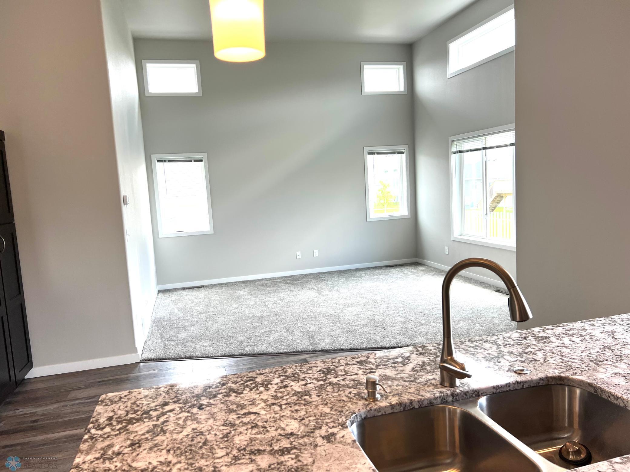 View from kitchen into Living room