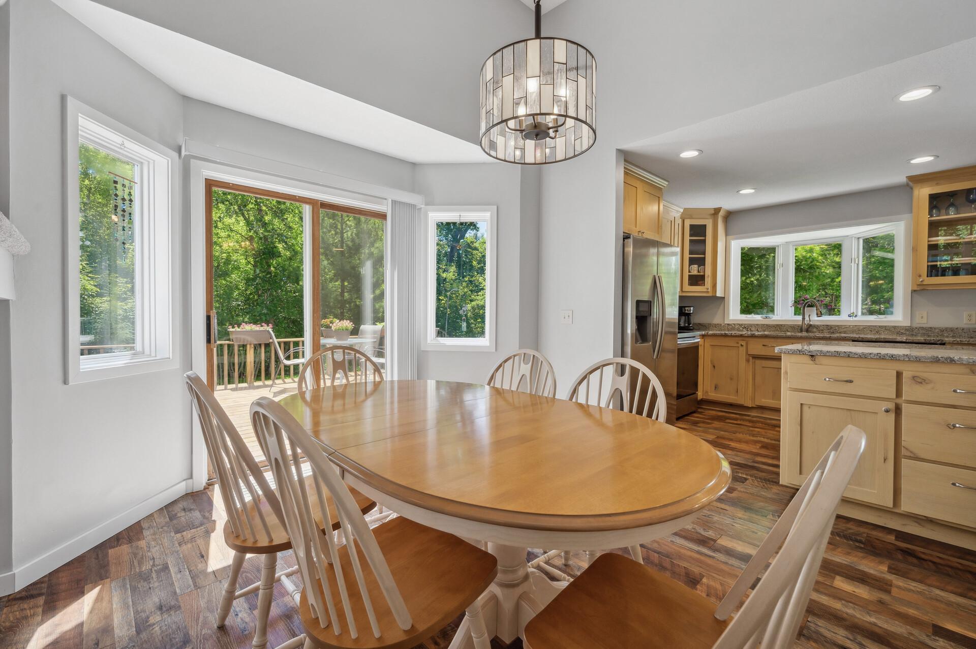Plenty of windows for enjoyable lighting - and a step out to your large deck