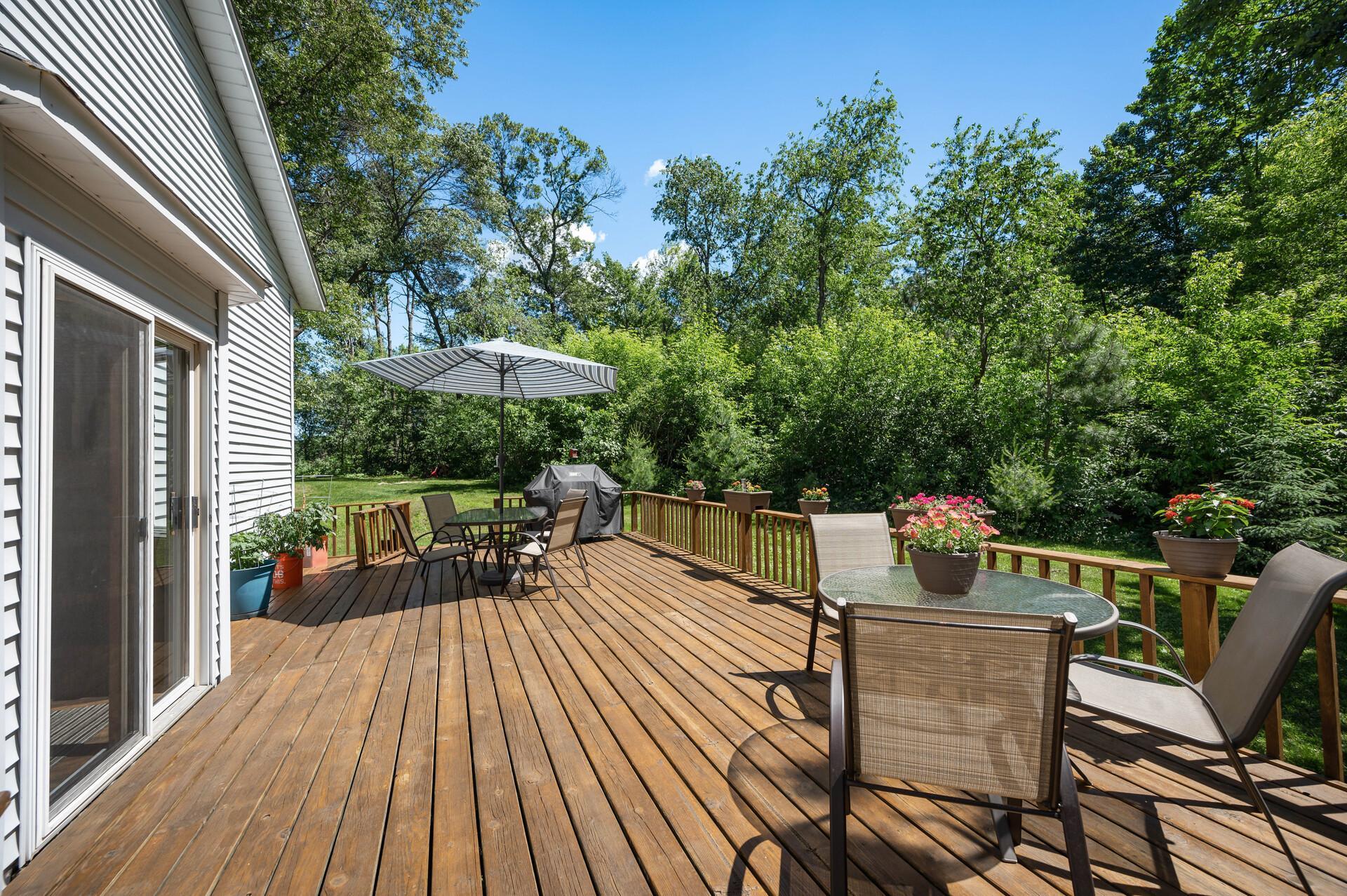 Enjoy wonderful evenings on this spacious deck