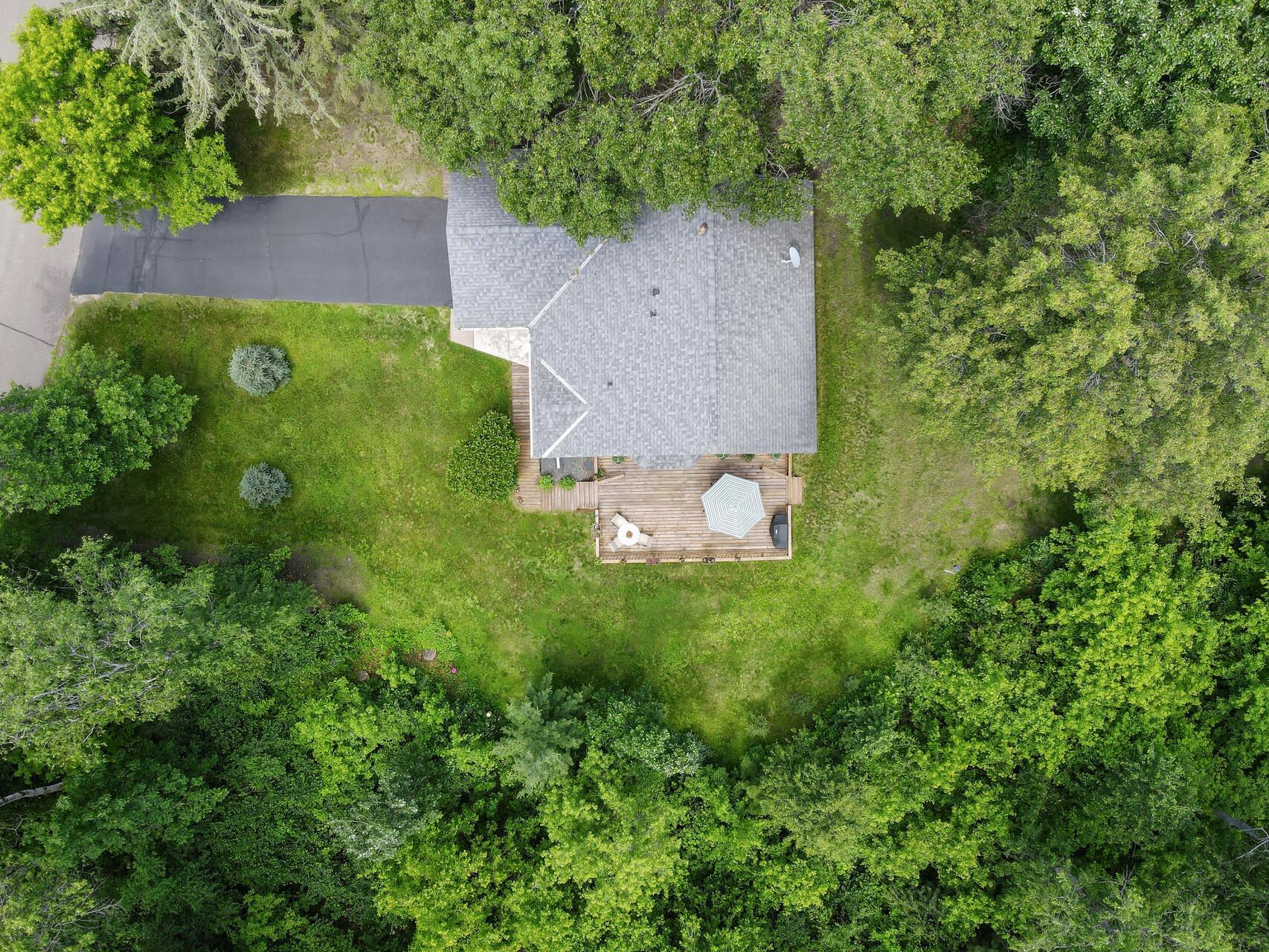 Great yard and so much green surrounding