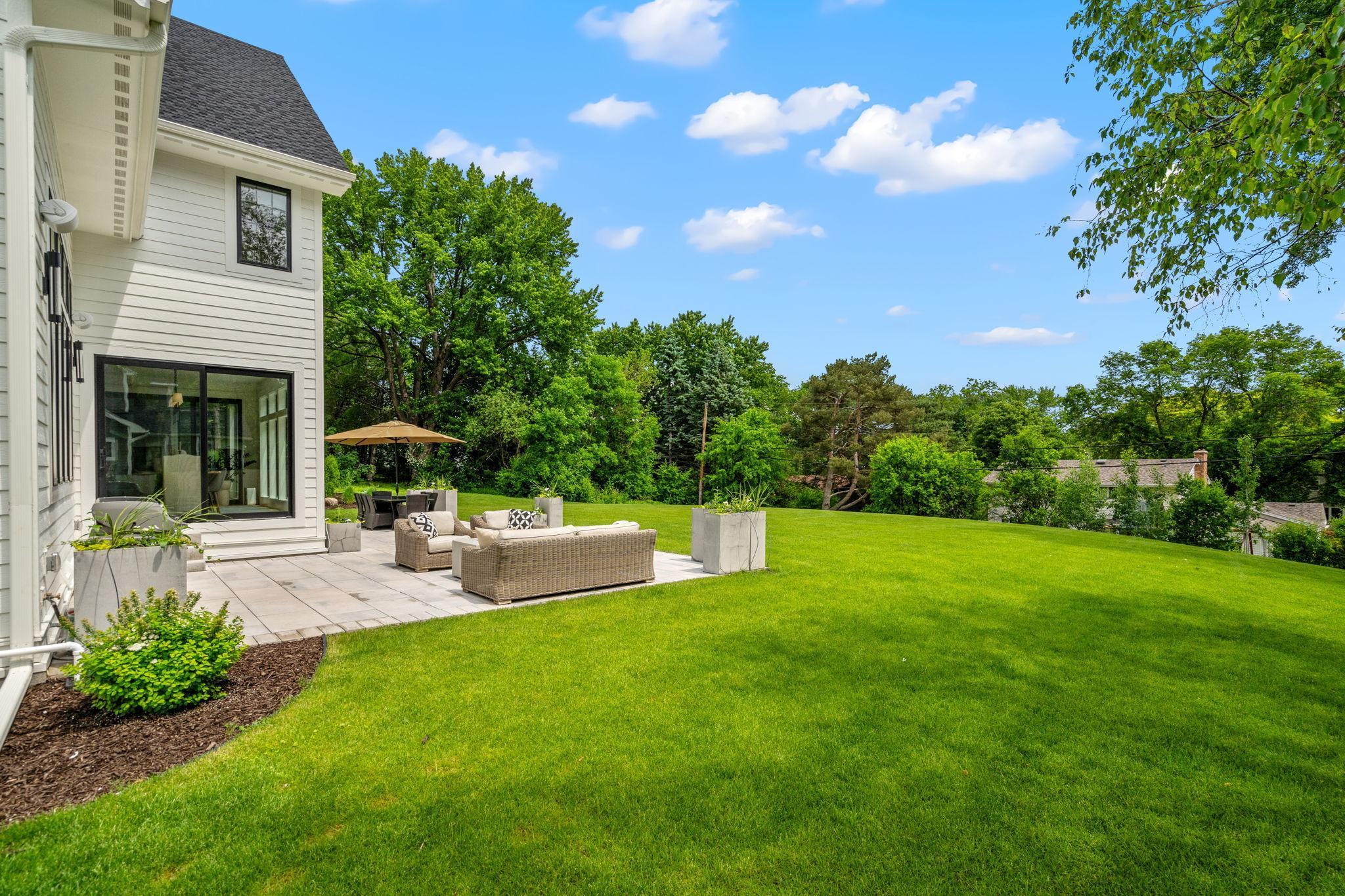 The property boasts meticulously designed landscaping to enhance both aesthetics and functionality.