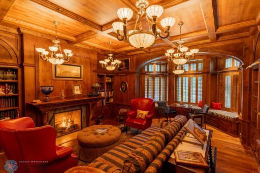 Library w/ Fireplace