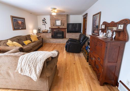 Functioning fireplace, hard wood floors, thick wood work