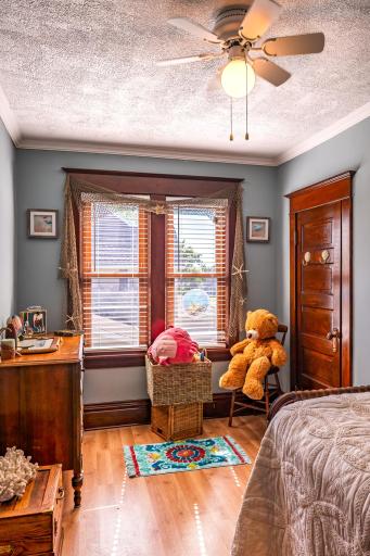 Bdrm 2 with hardwood floors, old world charm