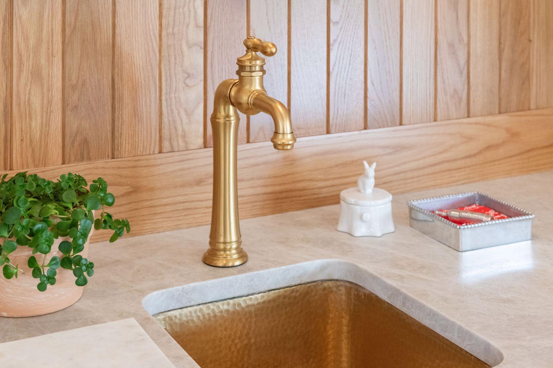 brass sink
