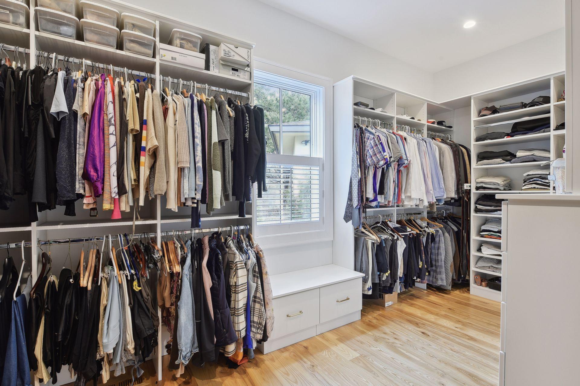 huge primary closet