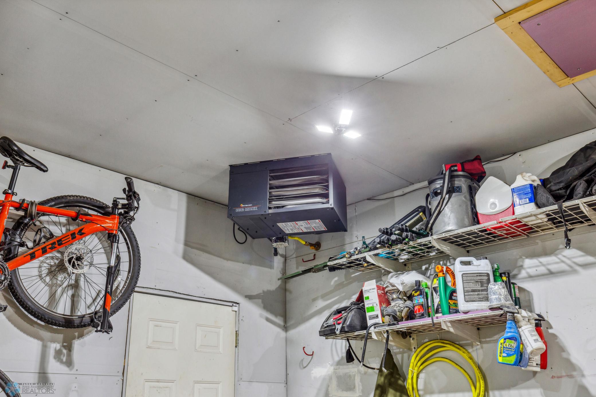 Heated finished garage