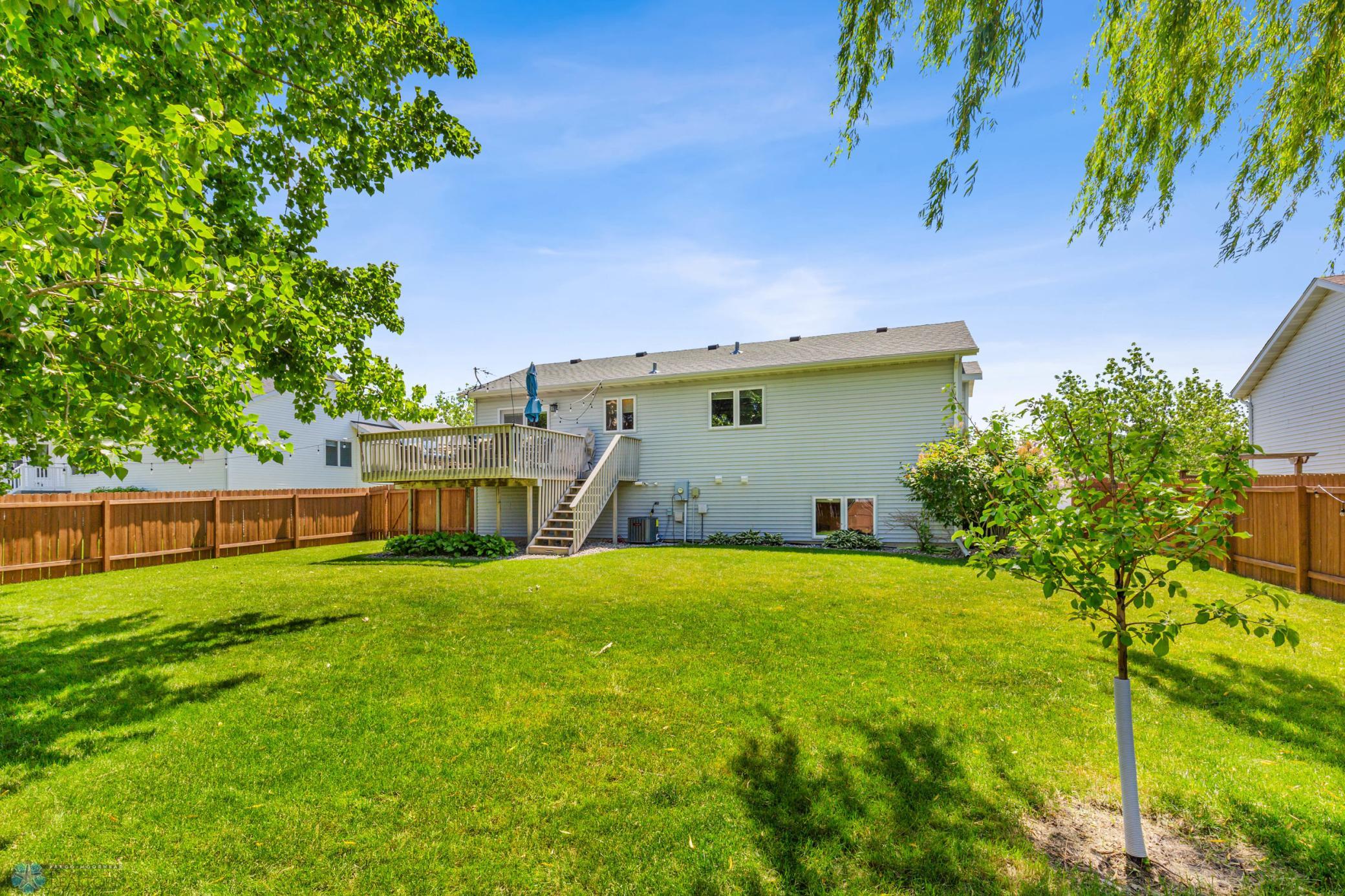 fully fenced yard