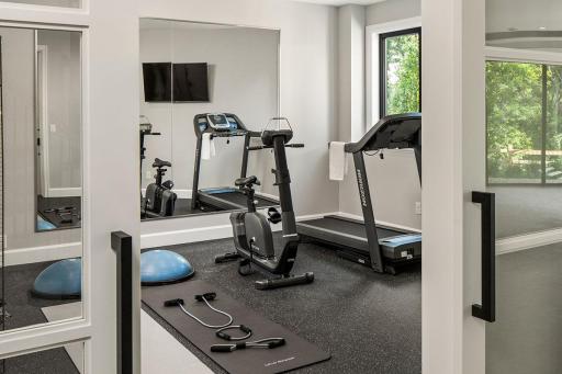 Modern comforts and amenities can be found throughout every Wooddale floor plan. Enjoy a well-appointed Exercise Room!