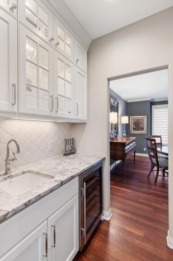 Butler's Pantry with Sink and Wine Fridge