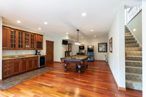 Billiards Room with Wet Bar - Lower Level