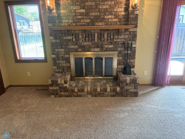 Wood fireplace