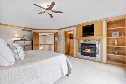 Spacious Primary Suite with Gas Fireplace